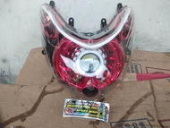 Reflektor mika lampu depan Yamaha Mio soul karbu motif custom projie highlow plus alis mata elang