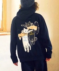 日本預訂 2色選 go slow caravan 地球貓貓logo 連帽長袖 衛衣