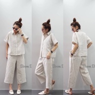 Set Of Real Linen 1 Thick Fabric Premium Grade Work. Linen Suit