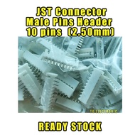 5pcs JST 10 pins Header Connectors Straight PCB Header Single Row Male Pins Through Hole (2.50mm) B1