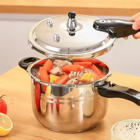 304 Stainless Steel Thickening Pressure Cooker Household Gas Induction Cooker Universal Explosion-pr