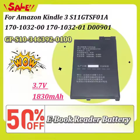 New GP-S10-346392-0100 3.7V 1830mAh E-Book Reader Battery For Amazon Kindle 3 S11GTSF01A 170-1032-00