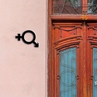 Modern Gender-Neutral Restroom Sign - Durable Acrylic Office Bathroom Decor for Trendy Cafes, Custom