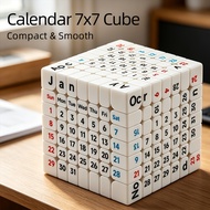 7X7 Calendar Speed Cube, Stress Relief Puzzle Professional Smooth Speed Competition Cube, 7X7X7 Cale