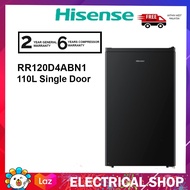 {FREE SHIPPING} Hisense 110L Fridge RR120D4ABN1 Refrigerator RR120 Single door Non-Inverter (Black) 