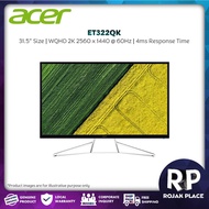 Acer ET322QK 32" Inches 4K UHD 3840 x 2160@60Hz 16:9 LED Monitor Screen HDMI & VGA Port UM.JE2SM.A03
