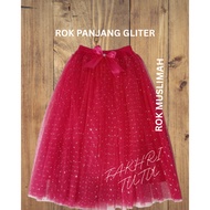 Glitter children's long skirt, children's tutu skirt, Muslim skirt