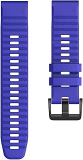 GANYUU Silicone Smart Watchband For Garmin Fenix 7 7X 7S 6X 6 Pro 5X 5 Plus 3HR Easy Fit Quick Release 20 26 22mm Wristbands (Color : Sapphire Blue, Size : Width 26mm)