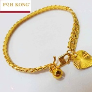 PQH KONG Jewellery Bracelet Men Gold 916 Original Bracelet for Women Fashion Jewellery Rantai Tangan Emas Korea 24k Gelang Tangan Perempuan Viral Murah Gelang Tangan Lelaki Gelang Kaki Perempuan Rantai Tangan Lelaki Emas Korea Cop 916