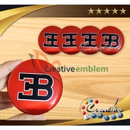 MERAH BBS BUGATI Red Embossed Rim Hub Cap Sticker 4 PcsBIG