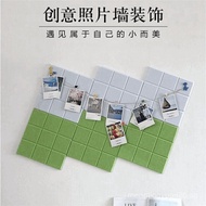 Colorful felt photo wall nine-grid felt wall sticker message board office self-adhesive nine-grid fe