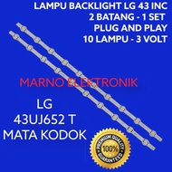 LG TV BACKLIGHT 43UJ652T BL 43UJ652 LG LED LIGHT 43UJ652 PART TOOL ELECTRO