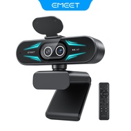 มีรีโมทคอนโทรล เว็บแคม 4K Ultra HD 4K Webcam พร้อมโฟกัสอัตโนมัติ EMET C60E 4K dual-eye สําหรับ PC/OB