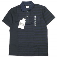 Engineered Garments x UNIQLO 特別訂製 Dry Kanoko 條紋 Polo 衫 341-420640 M 海軍藍短袖上衣 [近全新] [二手] [Engineered G