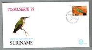【流動郵幣世界】蘇利南1993年(E-163)鳥類附加套票首日封