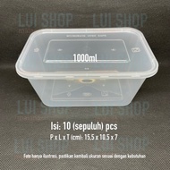 PROMO` Thinwall DM 1000ml Rectangle Food Container Box [PER 10PCS]