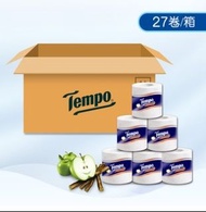 得寶（Tempo）-三層印花蘋果木香衛生卷紙 (27卷原箱裝)