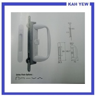 VSP 6100 SLIDING DOOR LOCK C/W 6500 MORTISE & 6801 STRIKE PLATE - BLACK / WHITE