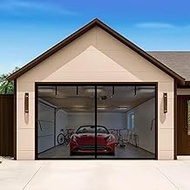 Magnetic Garage Door Screen for 7-15ft Car Doors Durable Fiberglass Heavy Duty Mesh Magnetic Garage 