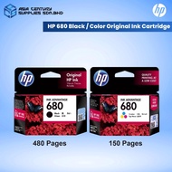 HP 680 Black / Tri-Color Ink Advantage Cartridge ( F6V27AA / F6V26AA ) For Printer HP 2135 2676 3635