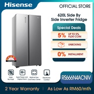 [FREE Installation] Hisense Side By Side 2 Door Inverter Refrigerator 双门冰箱  (620L) - (Black) RS666N4ABNIV/ (Silver) RS666N4ACNIV