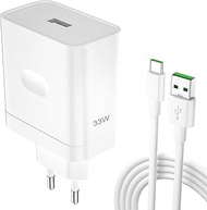 33 W Charger SuperVooc and 1 Metre USB Type-C Cable for Oppo Pad Neo Reno8 T A79 A38 A58 A78 A57 A77