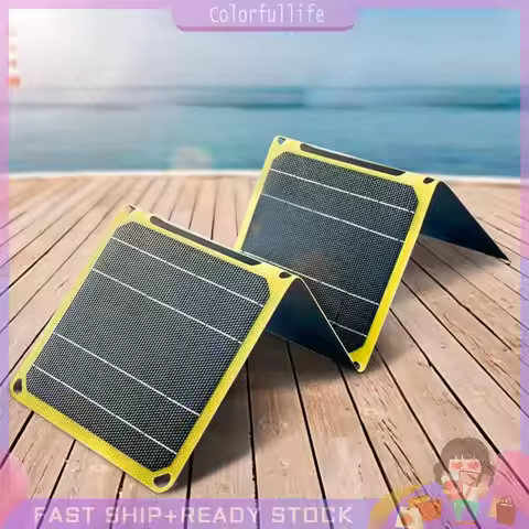 30W/40W 5V Portable Battery Phone Charger Type C USB-A DC Output Foldable Solar Charger IP67 Waterp