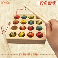 Wooden Fishing Toys Magnetic Suitable for the Elderly Playing Nursing Home Elderly Activities Hand T