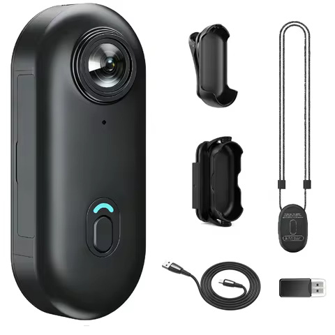 4K Mini Body Camera 1080P WiFi Action Cam Magnetic Lanyard Clip Wearable POV Camcorder Cycling Hikin