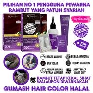 Hair Color Pewarna Rambut GUMASH Colour Patuh Syariah Sah Solat Halal Tutup Uban Free Ammonia