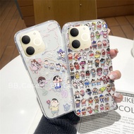 Couple Phone Case Realme Note 70 70T C71 NFC GT 7 Pro GT 6T New Cute Cartoon Full Screen Crayon Shin