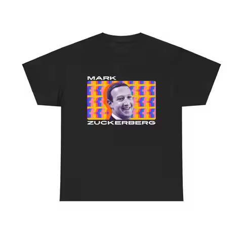 Mark Zuckerberg Art T Shirt meta facebook whatsapp quest instagram graphic tee