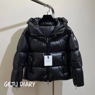 [Top Version] MONCLE * Masked Down Jacket~Black Glossy Goose Down Down Jacket Women Winter New Style Thick Warm Jacket