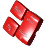 Zorratin (Set of 3) Gloss Red Center Console Gear Panel Shift Sport, ESP, Radar/Sensor Button Trim R