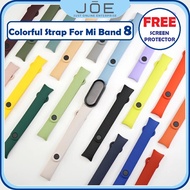 (FREE SCREEN PROTECTOR) Mi Band 8 Strap Quick Release Colourful Silicon Strap for Xiaomi Mi Band 8 T