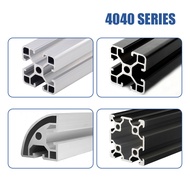 4040 Aluminum Profile Extrusion Anodized Silver/Black European Standard Linear Rail Length 200mm-140