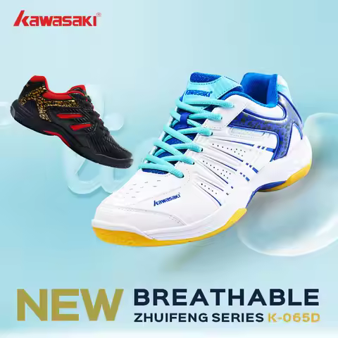 Kawasaki New Badminton Shoes Sneakers Mens Tennis Breathable Anti-Slippery Sport Shoes for Men Women