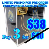 Acrylic Case for ETB 3 for $38 Display UV Proof English Pokemon TCG Cards Elite Trainer Box