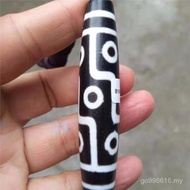 Tibetan Chalcedony Inlaid Silver Dzi Beads Dzi Beads 3 Nine Eyes Three Eyes Large Dzi Beads Pendant 