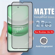 Realme 14x 5G Full Cover Matte Tempered Glass For Realme 14 14X Realme14 Realme14x 5G Anti-Fingerpri
