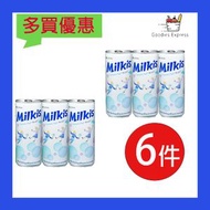 樂天 - 樂天-Milkis忌廉溝鮮奶250ml(6罐装) (8801056154066)