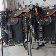 Saddle Full Set Stainless Steel Frame Saddle Sports Ethnic Saddle Grazing Saddle Training Saddle Sad