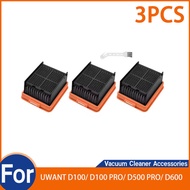 For UWANT D100 / D100 PRO / D500 PRO / D600 Robot Vacuum Cleaner Replacement Parts （3PCS Filters)