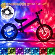 MAYSHOW Colorful Bicycle Spoke Lights, Waterproof  Bike Wheel Hub Lights,  USB Decoration LED Rechargeable Bicycle Lights