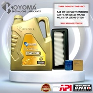 HYUNDAI i10 1.25 OIL FILTER + AIR FILTER + KOYOMA 5W40 FULLY SYNTHETIC ENGINE OIL