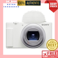 SONY Compact Digital Camera VLOGCAM ZV-1II Body with Wind Screen, 18-50mm F1.8-4.0 Zoom Lens, White 