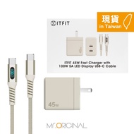 Samsung Taiwan Boxed ITFIT 45W Dual-Hole Fast Charging Set (Include Charger+5A LED Dual Type C Cable
