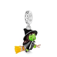 Gnoce Wicked Elphaba on Broom Flying Pendant Dangle Charm
