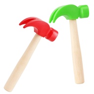 2 Pack Wooden Hammer Toys Simulation Hammers Maintenance Tools Educational Toys for Kids Birthday Pa