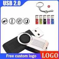 Plastic rotation usb 2.0 pen drive 128GB flash drive 64GB thumb drive 32GB keychain 16GB pendrive or